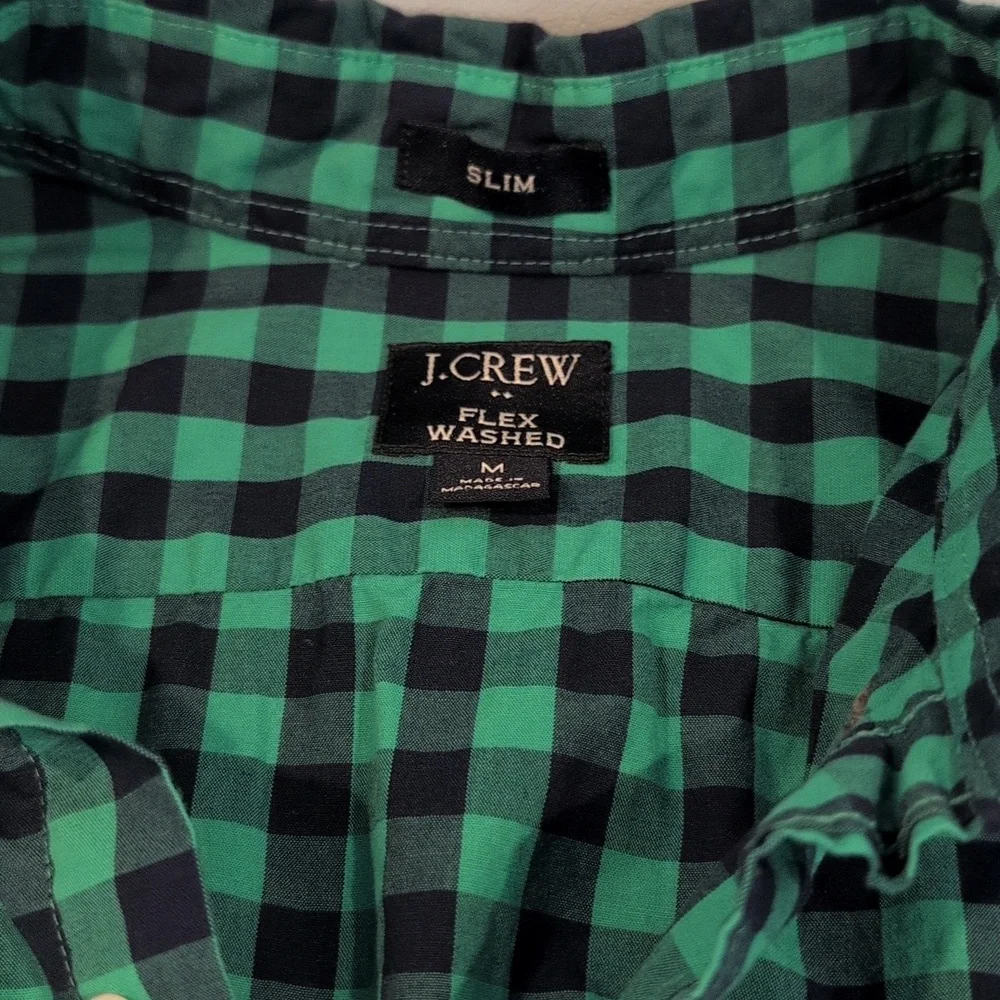 J. Crew Men's Medium Slim Fit Flex Washed Long Sleeve Button Down Style #BE208 - Picture 2 of 15